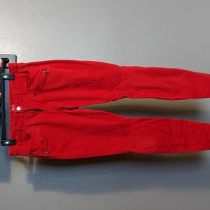 💥LAST CHANCE💥 Red zippered jegging